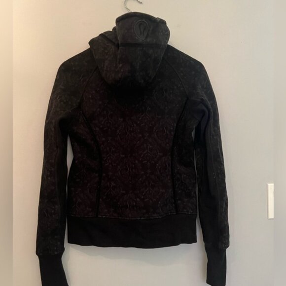 Lululemon Special Edition Bow Scuba Hoodie Beautiful Baroque Black Size 8 - Picture 2 of 5